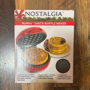 Nostalgia MyMini Santa Waffle Maker - Festive Red